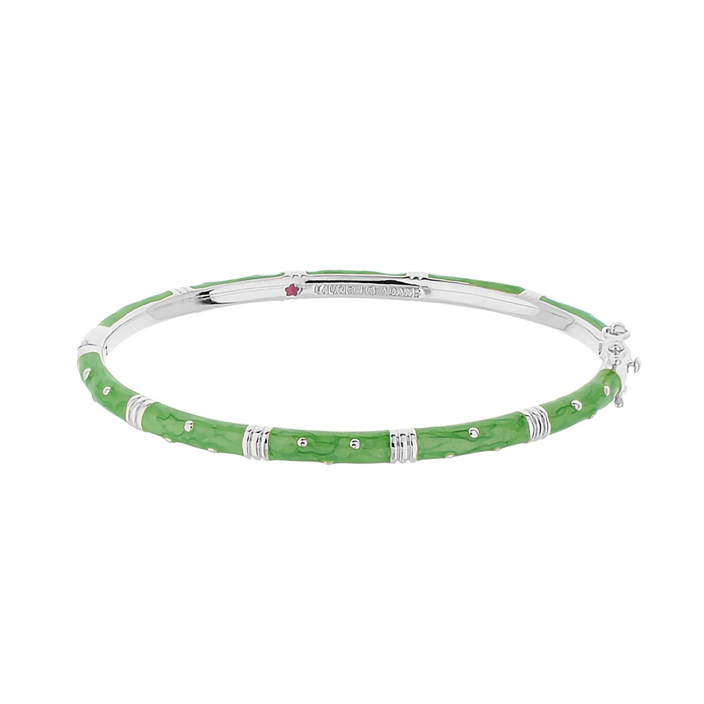 Polka Dot Stackable Bangle Slim Crystal Dot green enamel bracelet by Lauren G Adams on Tampa Home & Garden Store