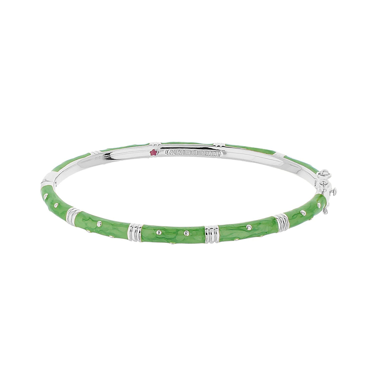 Polka Dot Stackable Bangle Slim Crystal Dot green enamel bracelet by Lauren G Adams on Tampa Home & Garden Store