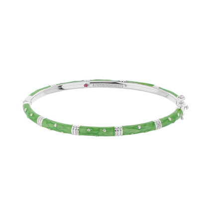 Polka Dot Stackable Bangle Slim Crystal Dot green enamel bracelet by Lauren G Adams on Tampa Home & Garden Store