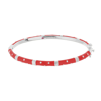 Polka Dot Stackable Bangle — Slim Crystal Dot bracelet in red enamel by Lauren G Adams on Tampa Home & Garden Store