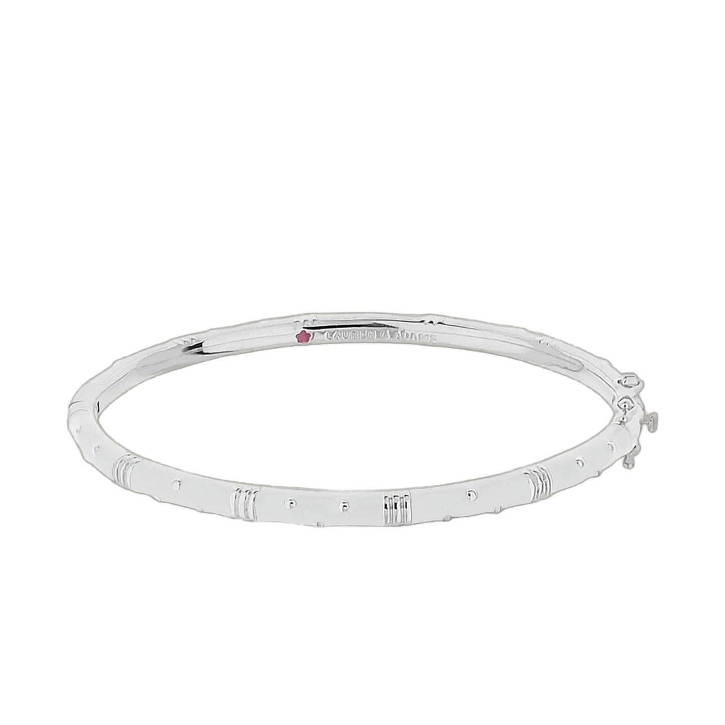 Polka Dot Stackable Bangle bracelet in silver with crystal dots by Lauren G Adams on Tampa Home & Garden Store