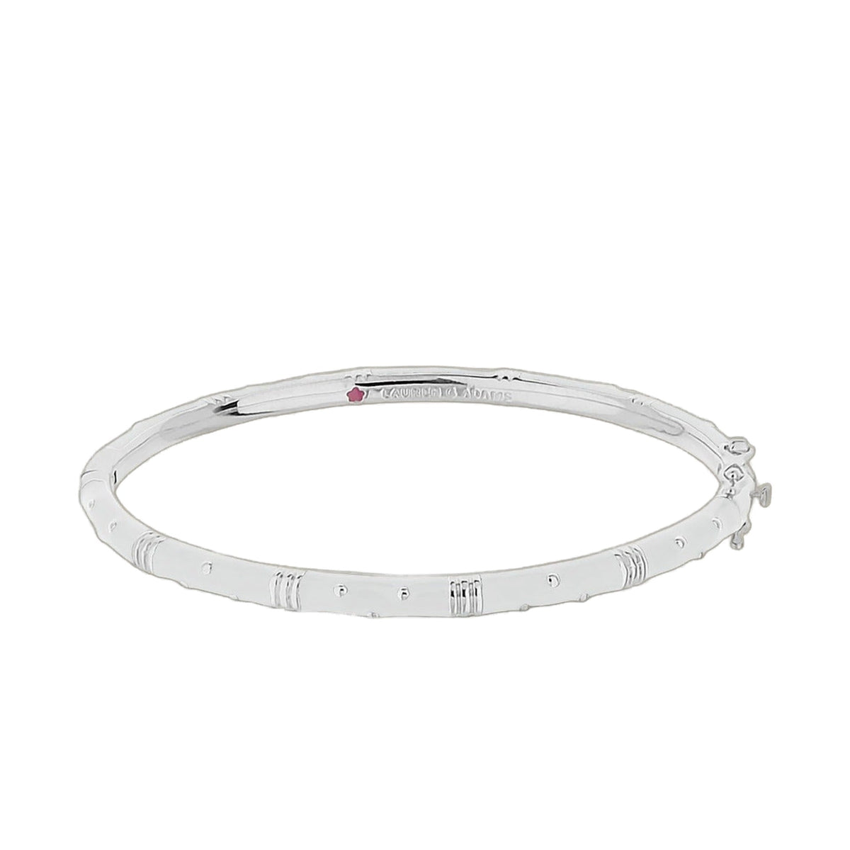 Polka Dot Stackable Bangle bracelet in silver with crystal dots by Lauren G Adams on Tampa Home & Garden Store