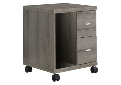 Filing cabinet on casters with three drawers in gray wood finish by Unique Piece Furniture on Tampa Home & Garden Store