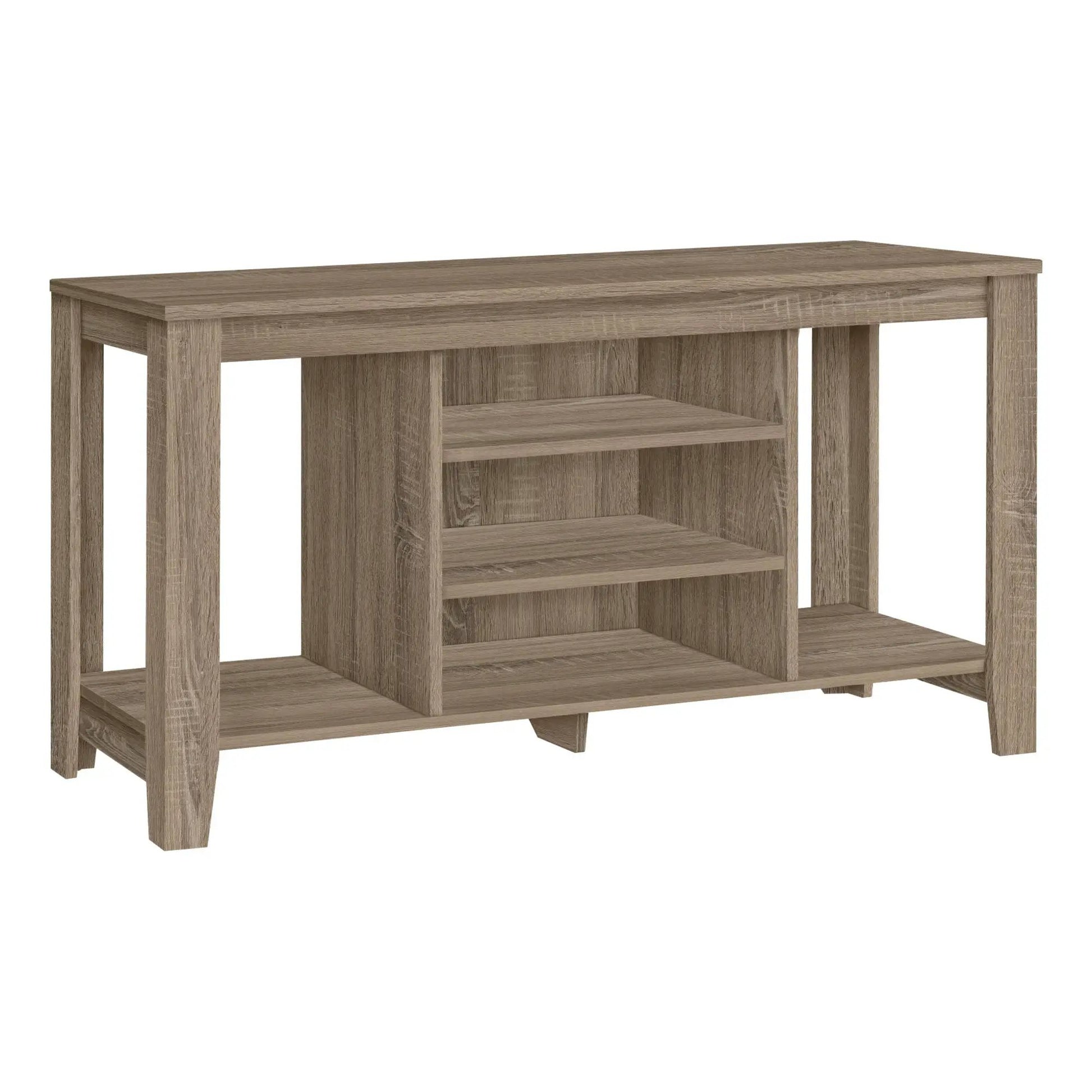 TV Stand with versatile storage shelves in wood grain finish Unique Piece Furniture on Tampa Home & Garden Store