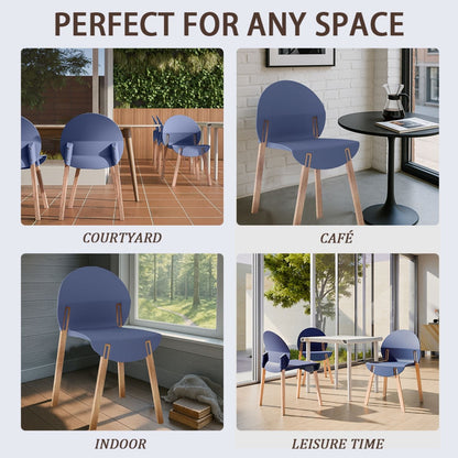 4 Piece Outdoor Chair Set with Round Table