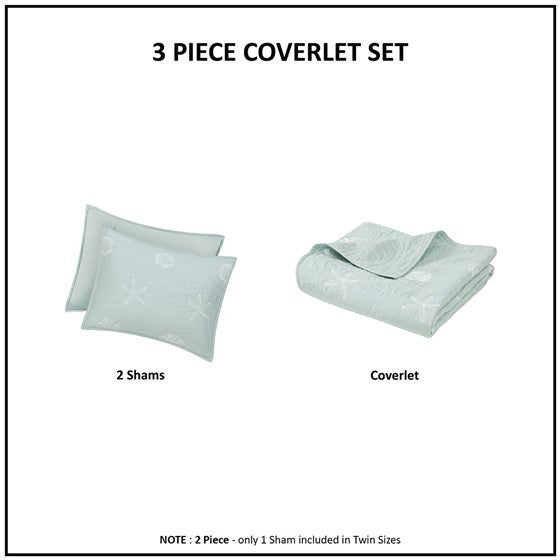 Cotton reversible quilt set aqua with 2 shams King Cal King HouseOfZazla on Tampa Home & Garden Store