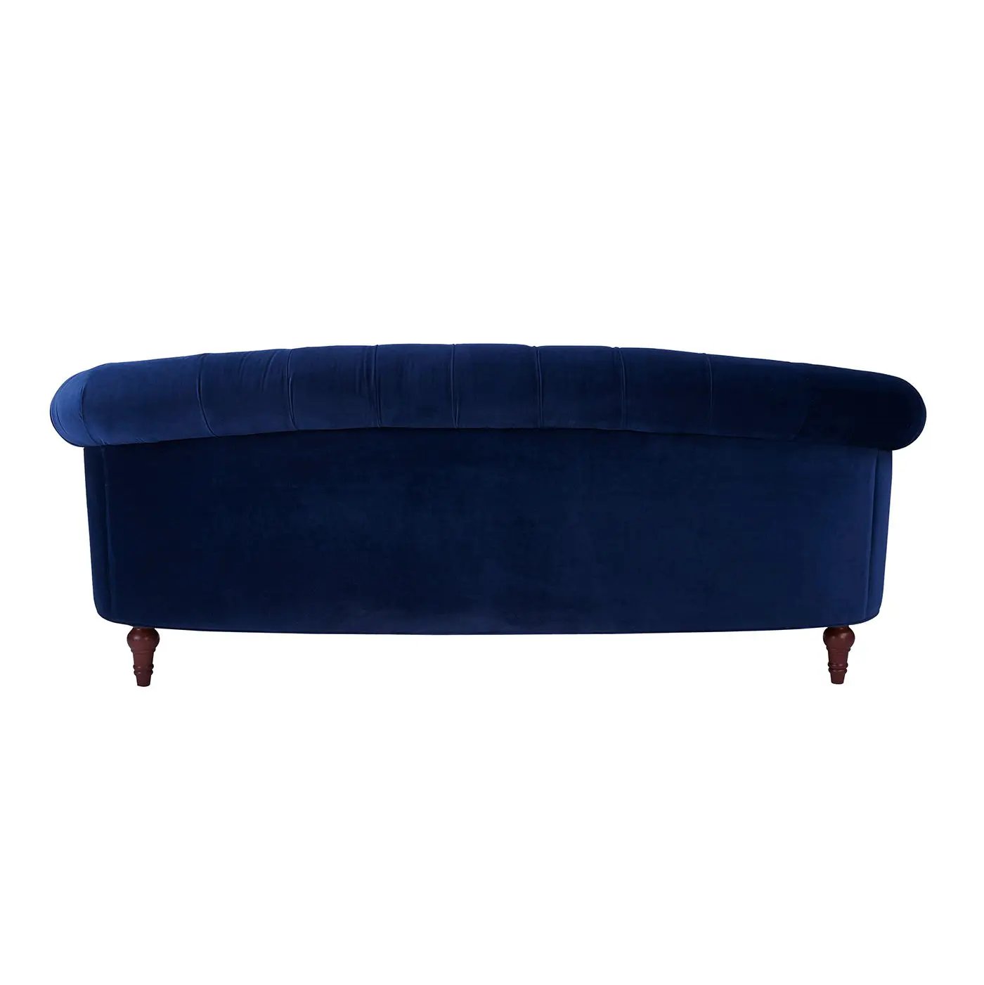 La Rosa Velvet tufted Chesterfield sofa in deep blue with curved back by Unique Piece on Tampa Home & Garden Store
