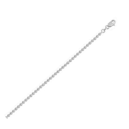 Moon Cut Bead Chain Necklace 14k White Gold 2.50 mm by Bids.com on Tampa Home & Garden Store