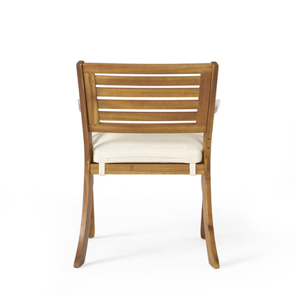 Hermosa Acacia 5 Piece Dining Set With Cushions