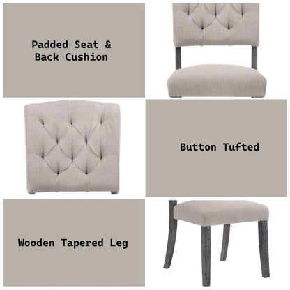 Bernard Weathered Side Chair Set of Two Dining