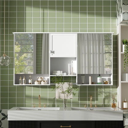 Wall-Mount 3-In-1 white mirror cabinet with adjustable shelf by HouseOfZazla on Tampa Home & Garden Store