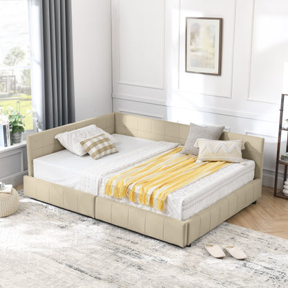 Mid-Century Upholstered Bed Frame and Backrest