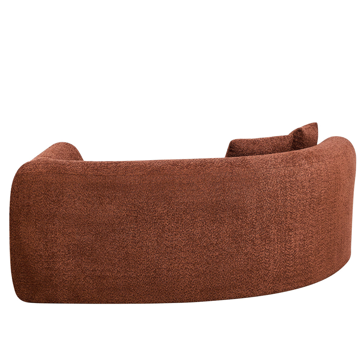 110-inch Modern Curved L-Shaped Modular Sectional Sofa in brown fabric HouseOfZazla on Tampa Home & Garden Store