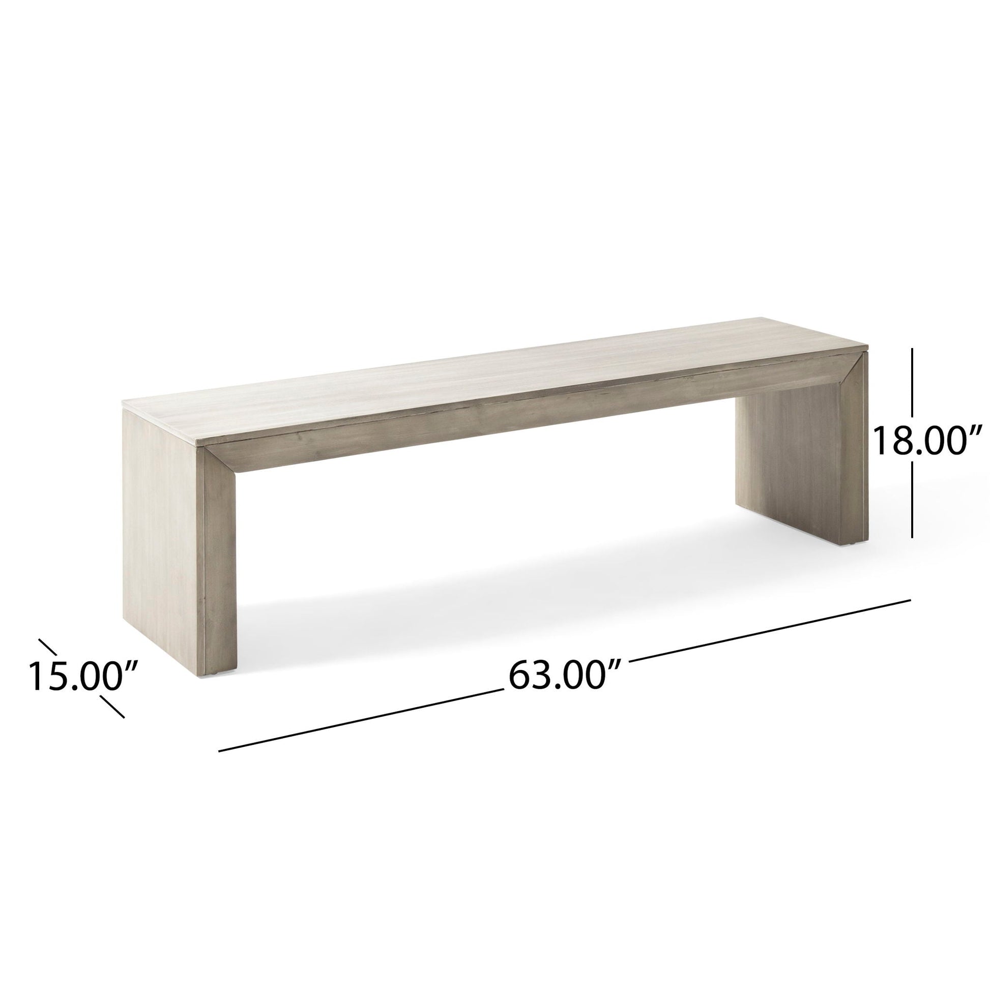 Acacia Wood Dining Bench outdoor Farmhouse style by HouseOfZazla on Tampa Home & Garden Store