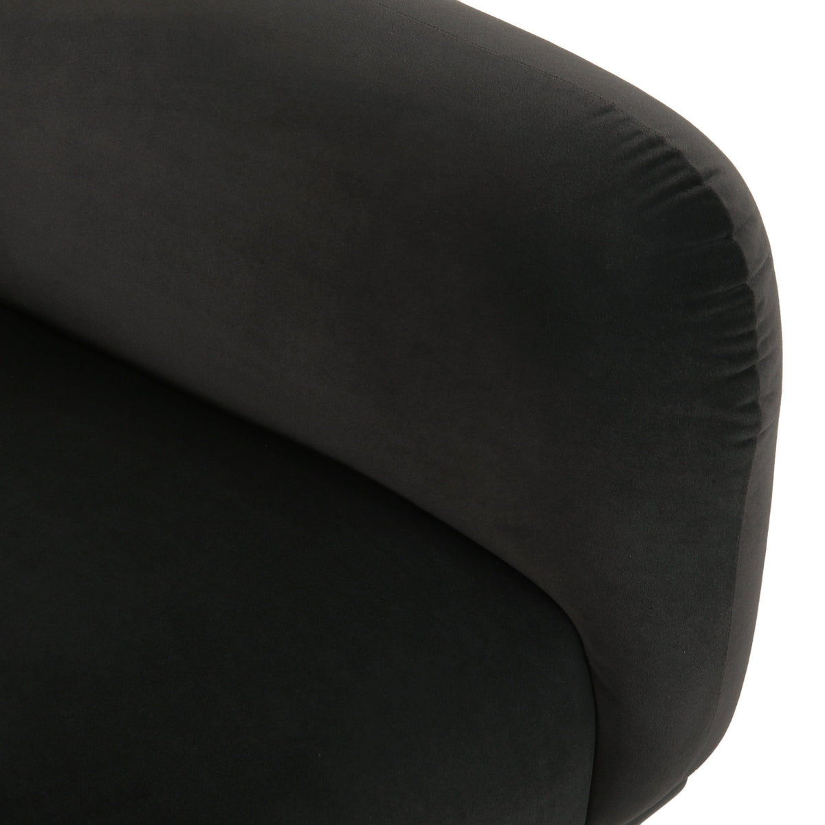 Contemporary Dark Loveseat and Velvet Sofa