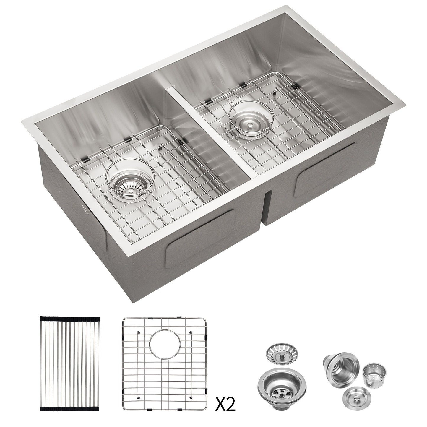 Modern Double Bowl Undermount Sink And Steel
