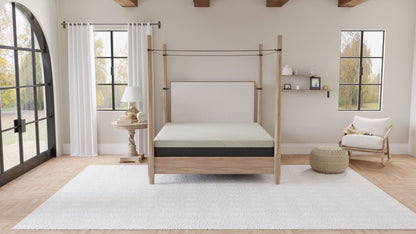 8-inch Comfort Series Firm Gel Memory Foam Tight Top Mattress HouseOfZazla on a wood four-poster bed on Tampa Home & Garden Store