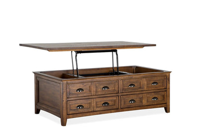 Bay Creek Lift Top Storage Cocktail Table Casters