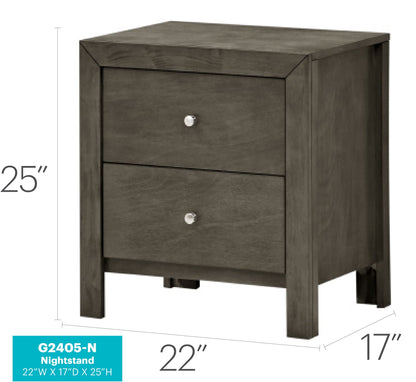 Charming Nightstand with Drawers, Modern Wood