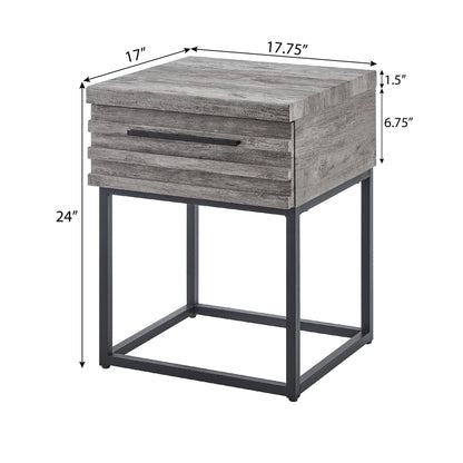 Astral nightstand from 3-Piece Bedroom Set; weathered gray wood on Tampa Home & Garden Store