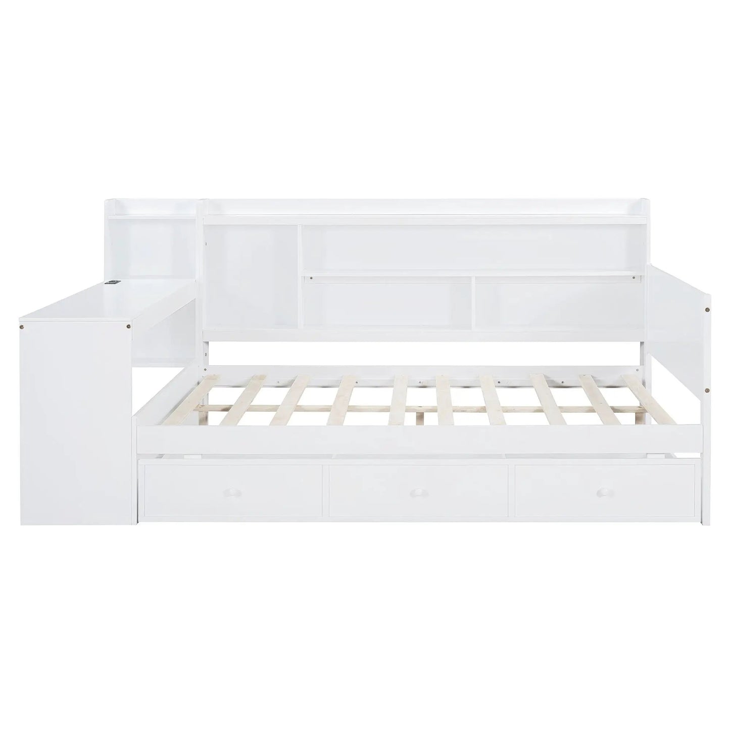 White daybed storage bed with desk, three drawers and USB ports by Unique Piece Furniture on Tampa Home & Garden Store
