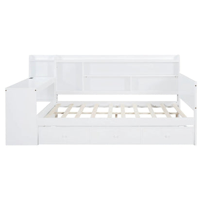White daybed storage bed with desk, three drawers and USB ports by Unique Piece Furniture on Tampa Home & Garden Store