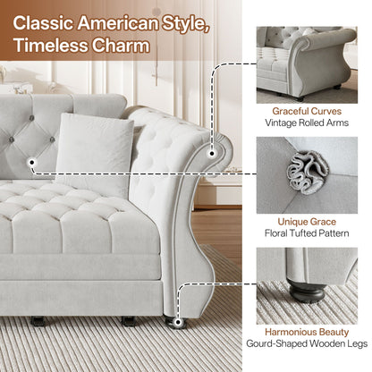 Oversized Chesterfield Sofa and a Pull Out Bed