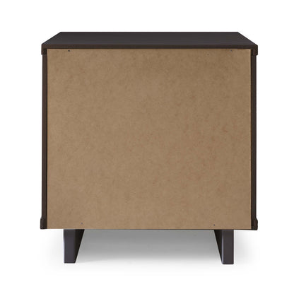 Granville Nightstand with 2 Drawers, dark brown solid wood construction on Tampa Home & Garden Store