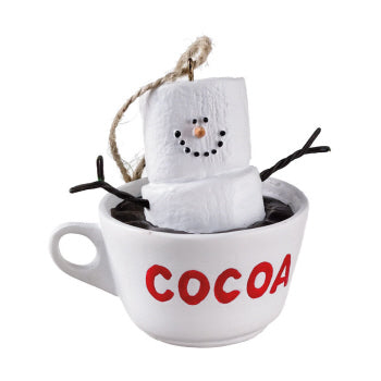 Adorno de taza de cacao S'mores