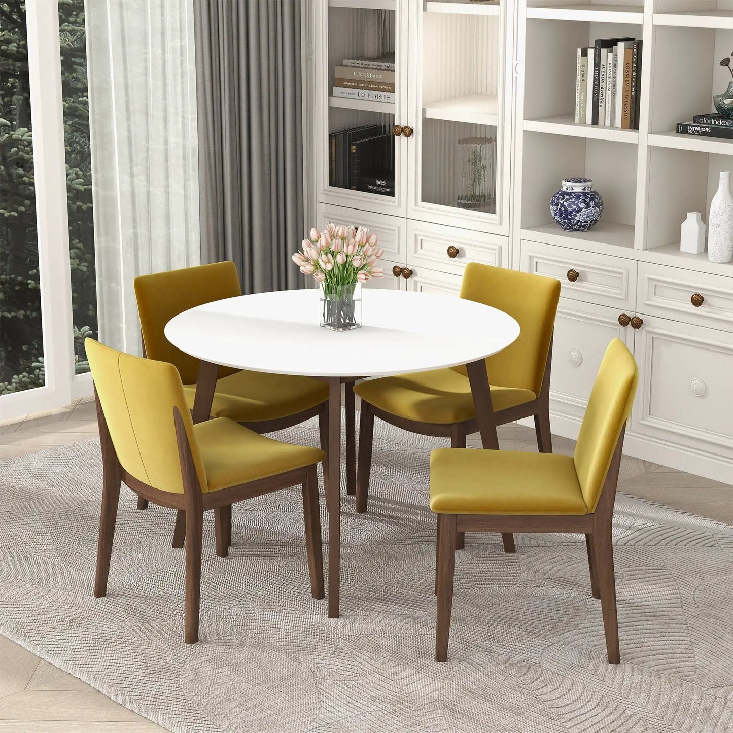 Alina Dining Table in Solid Wood and Contemporary