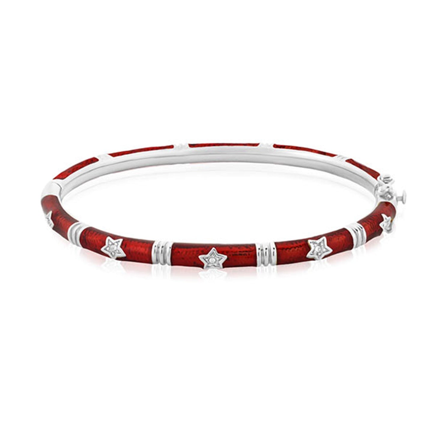 Stars of Night Bangle red bracelet with silver star charms Lauren G Adams on Tampa Home & Garden Store