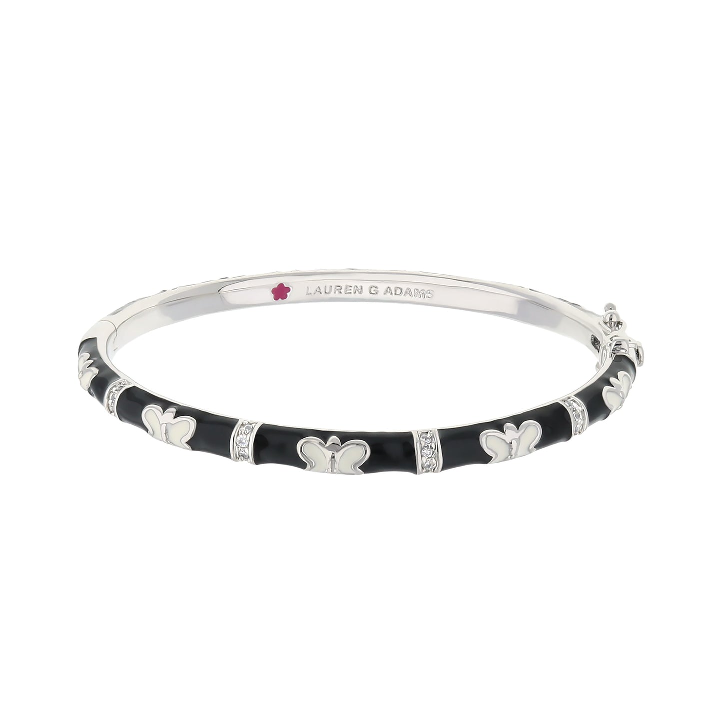 Butterfly World Stackable Bangle with black enamel and crystal accents by Lauren G Adams on Tampa Home & Garden Store