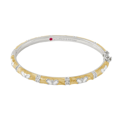 Butterfly World Stackable Bangle bracelet yellow enamel butterfly motifs by Lauren G Adams on Tampa Home & Garden Store