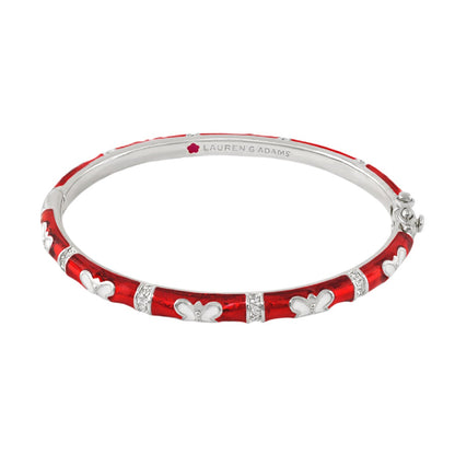 Butterfly World Stackable Bangle red enamel with silver butterfly charms Lauren G Adams on Tampa Home & Garden Store