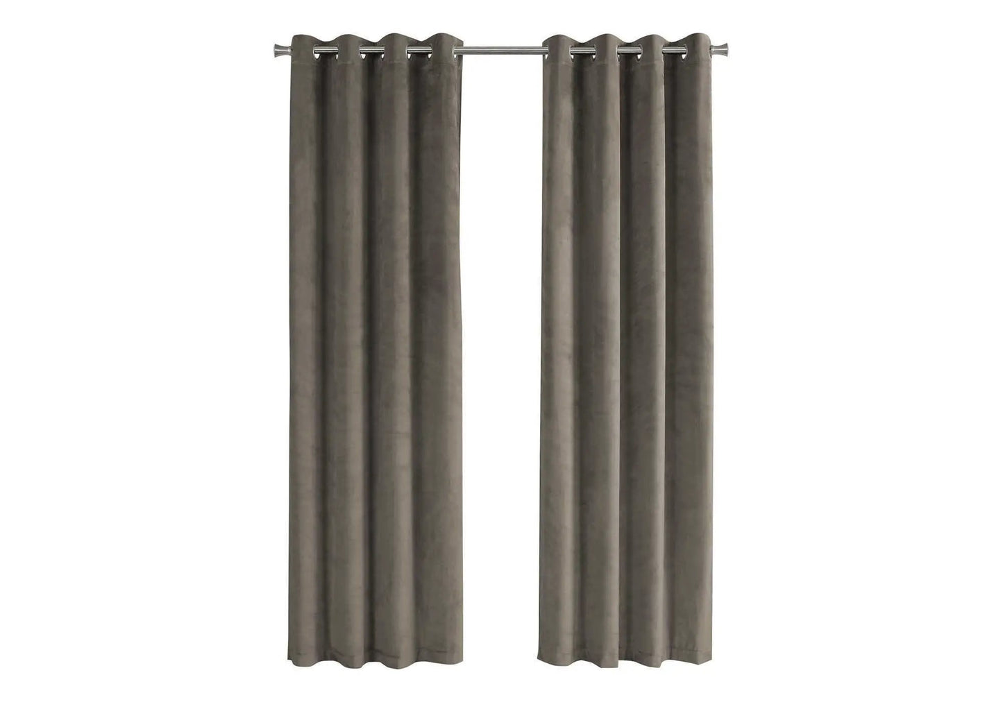 2-piece curtain panel set smoky gray, room-darkening with grommet top by Unique Piece Furniture on Tampa Home & Garden Store