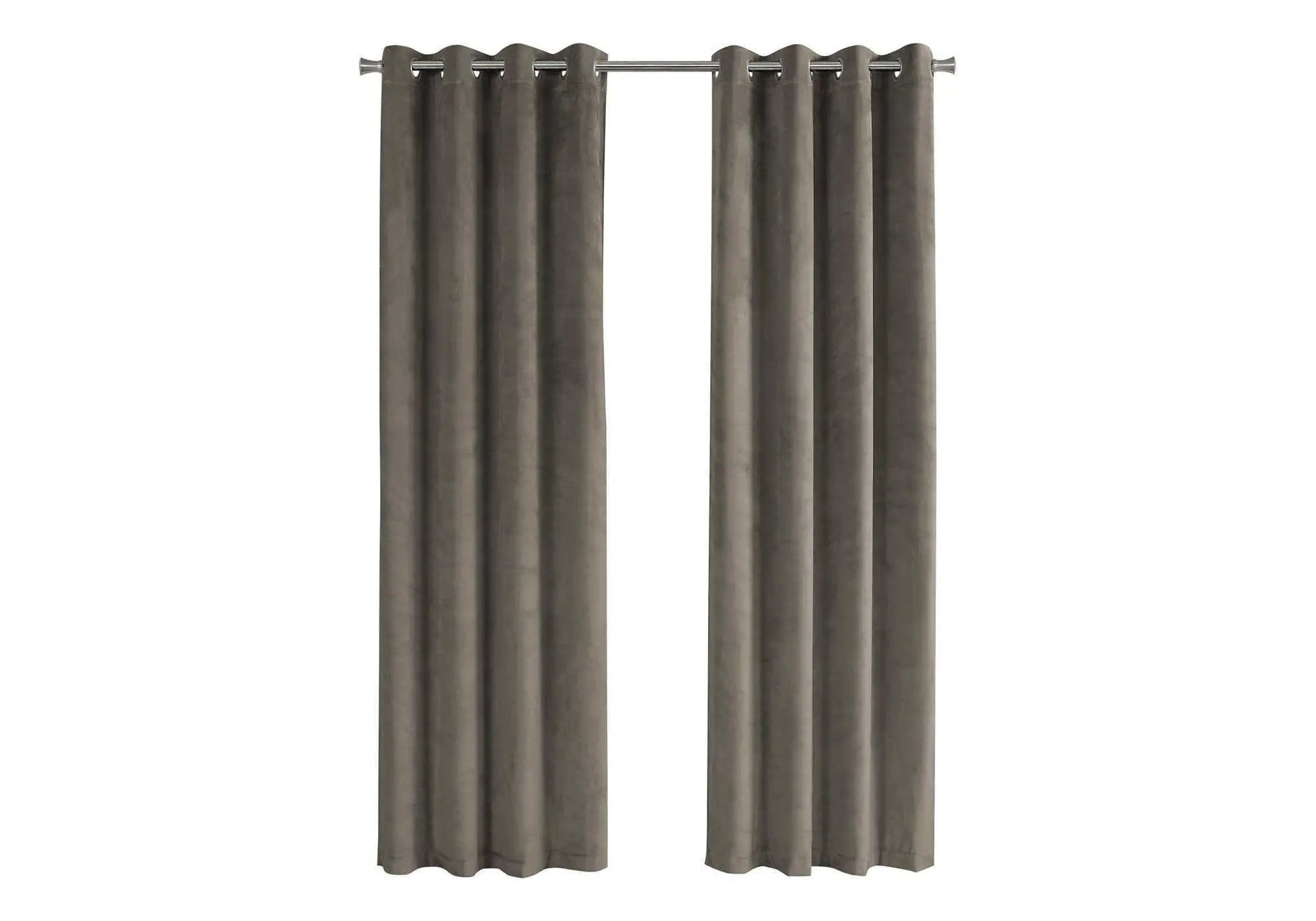 2-piece curtain panel set smoky gray, room-darkening with grommet top by Unique Piece Furniture on Tampa Home & Garden Store