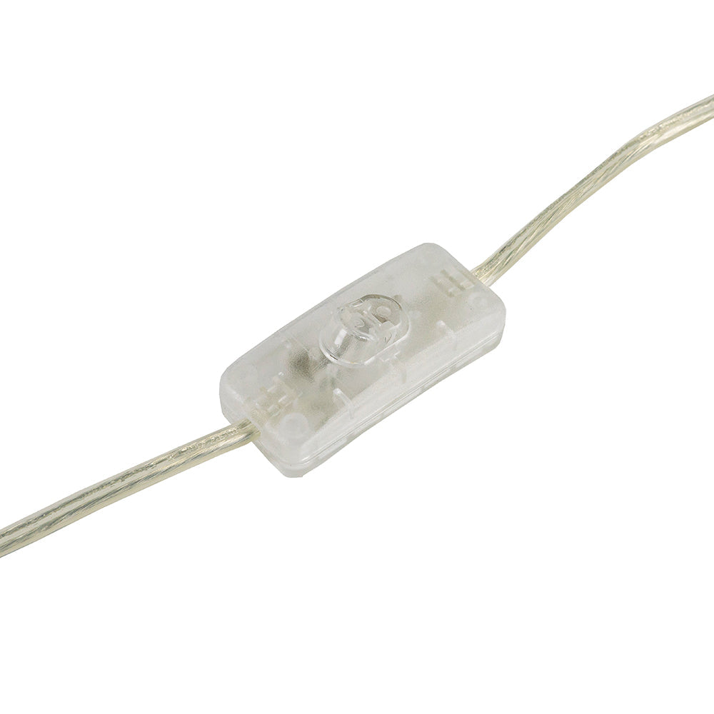 Teardrop Silhouette Table Lamp clear inline switch on transparent cord lighting on Tampa Home & Garden Store