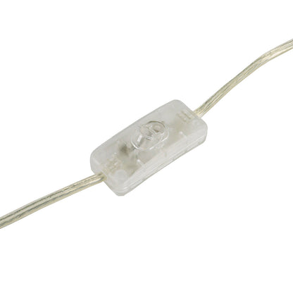 Teardrop Silhouette Table Lamp clear inline switch on transparent cord lighting on Tampa Home & Garden Store