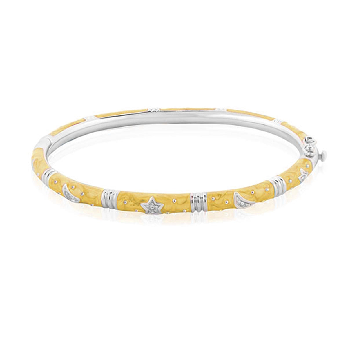 Stars of Night Bangle stackable bracelet in yellow enamel by Lauren G Adams on Tampa Home & Garden Store