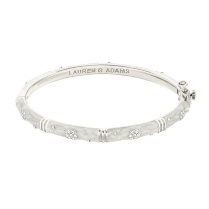 Daisy Love Bangle Pavé Flower silver bracelet by Lauren G Adams on Tampa Home & Garden Store