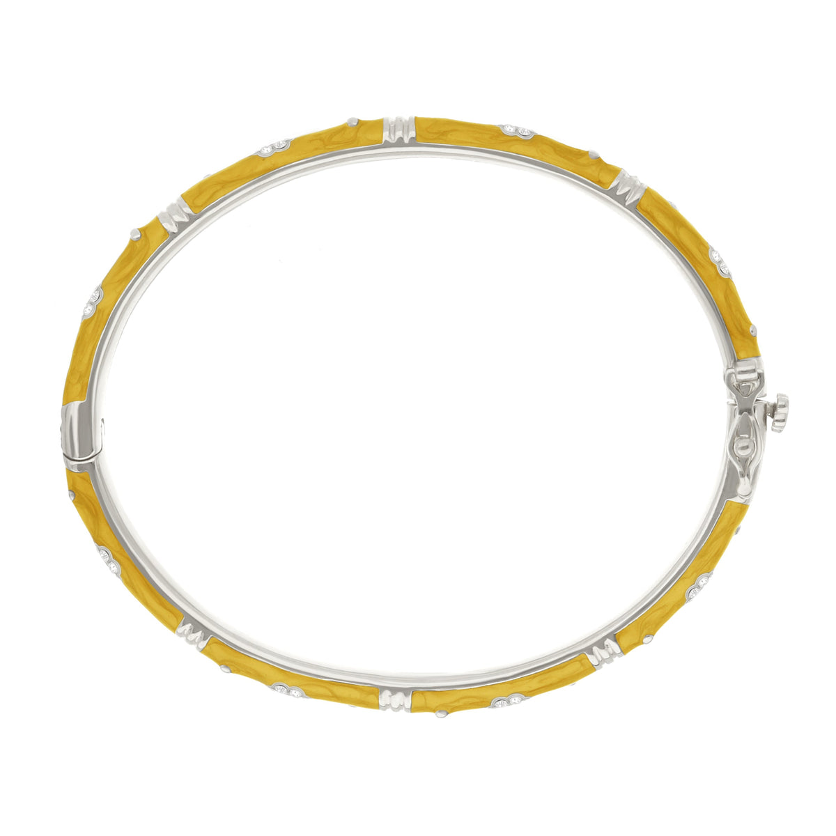 Daisy Love Bangle Pavé Flower yellow enamel and silver bracelet by Lauren G Adams on Tampa Home & Garden Store