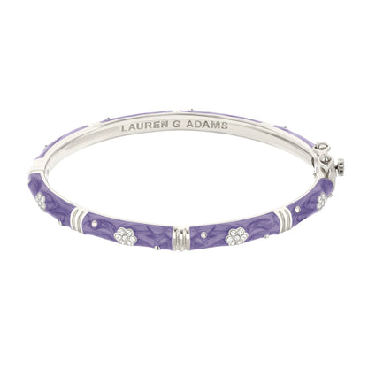 Daisy Love Bangle Pavé Flower purple enamel bracelet by Lauren G Adams on Tampa Home & Garden Store