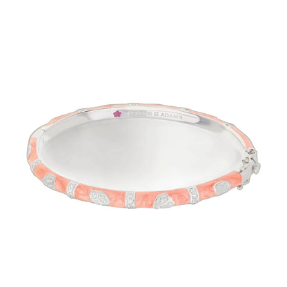 Lady Poof Stackable Bangle pink enamel with crystal accents by Lauren G Adams on Tampa Home & Garden Store