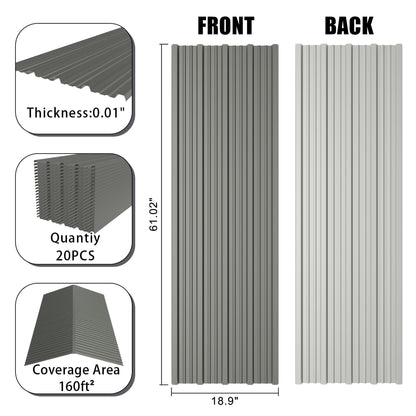 Galvanized Steel Corrugated and Metal Roof Panels by HouseOfZazla, 20 pcs on Tampa Home & Garden Store