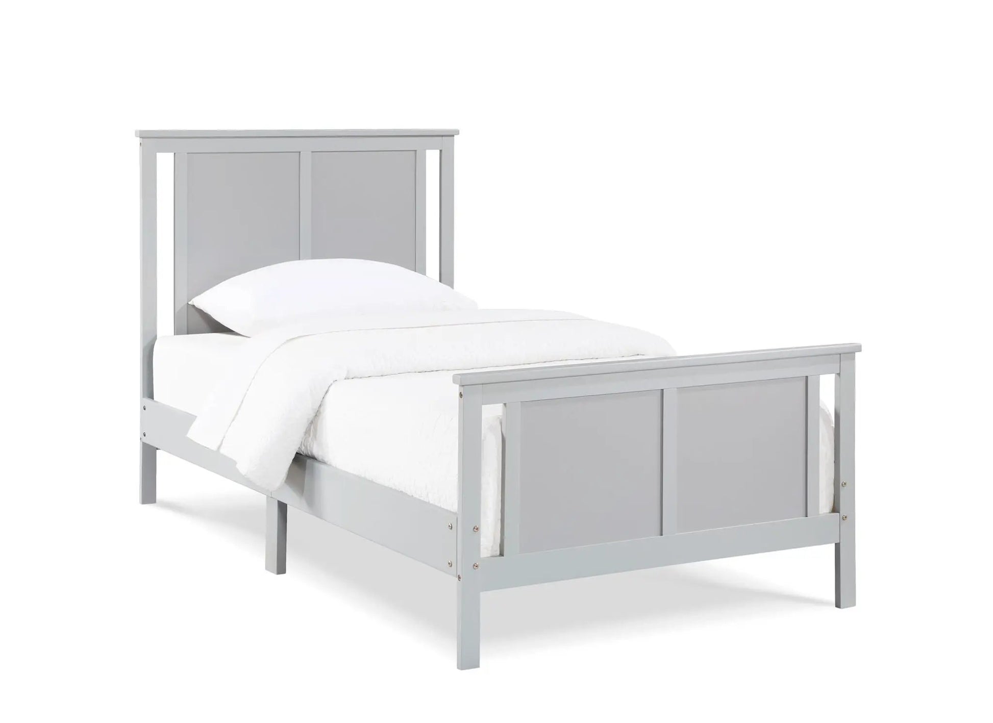 Connelly panel bed in light gray by Unique Piece Furniture with paneled headboard and footboard on Tampa Home & Garden Store