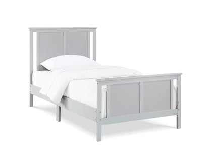 Connelly panel bed in light gray by Unique Piece Furniture with paneled headboard and footboard on Tampa Home & Garden Store