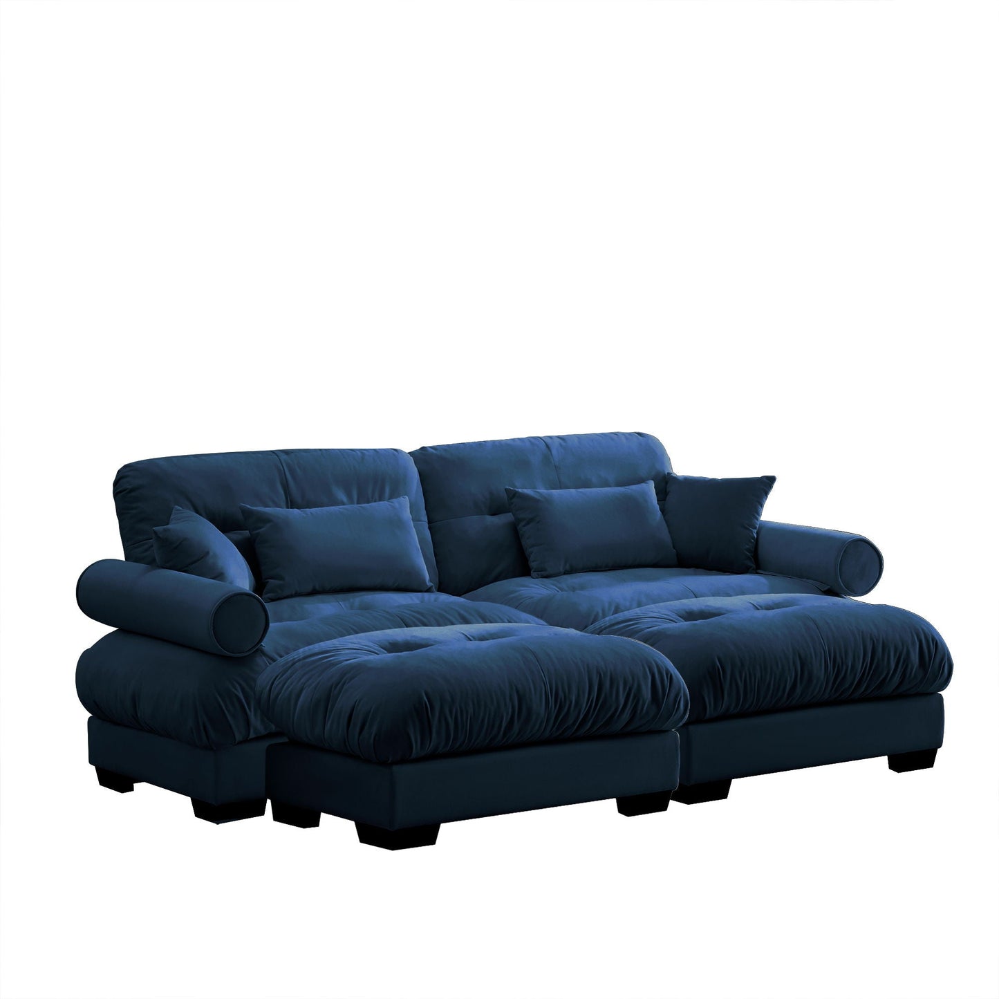 Oversized Modular Sofa with Movable Ottoman