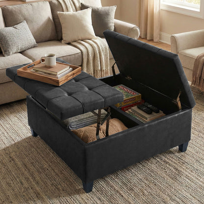 Harrison Upholstered Coffee Table Storage Ottoman