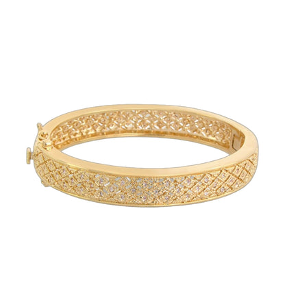 Glamour Pave Bangle, gold-tone eternity bracelet with pave crystals by Lauren G Adams on Tampa Home & Garden Store