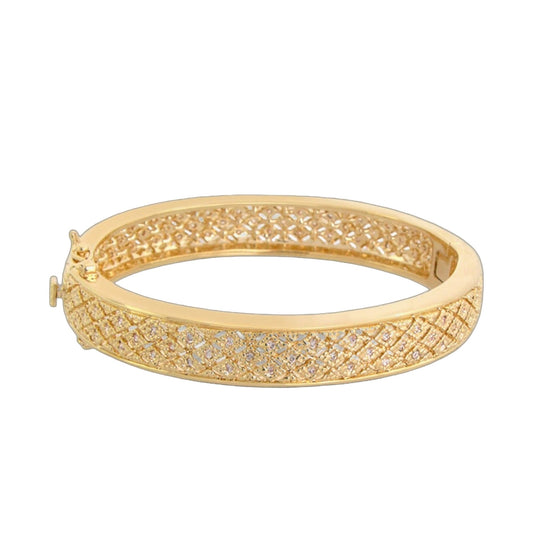 Glamour Pave Bangle, gold-tone eternity bracelet with pave crystals by Lauren G Adams on Tampa Home & Garden Store